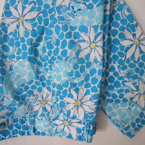 Lioness Leopard Ankle Crop Pant Blue Daisy Pockets - Picture 10 of 12